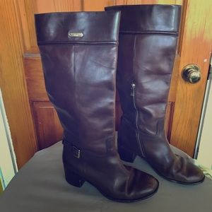 Coach Brown Knee high riding boots (wide calf)